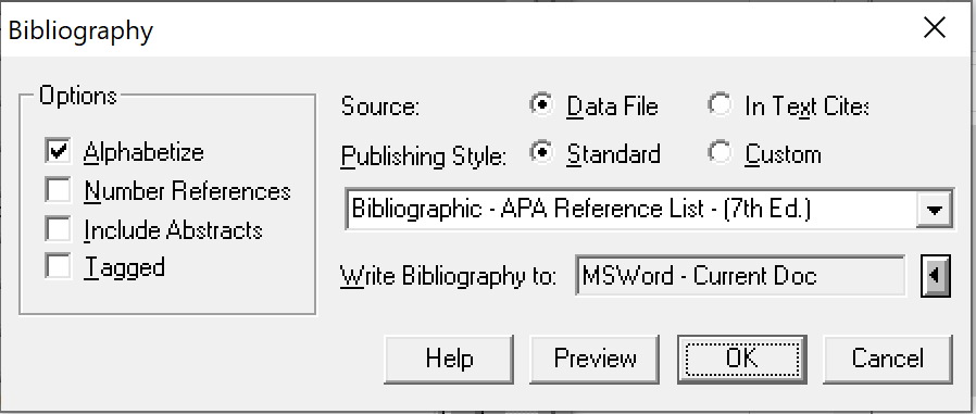 Write a Reference List in APA, MLA, or Turabian Style